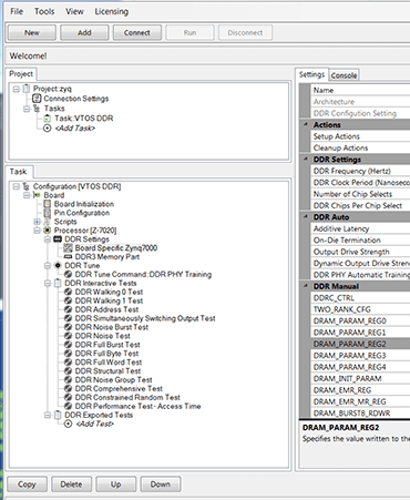 Screenshot of ScanWorks DDR Tuning, Calibration & Test